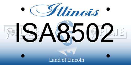 ISA8502 Illinois License Plate