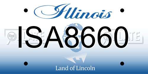 ISA8660 Illinois License Plate