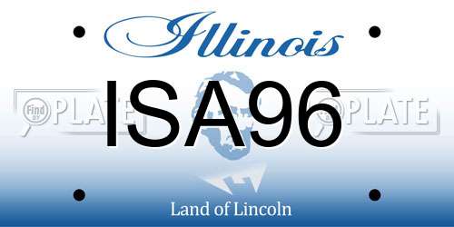 ISA96 Illinois License Plate