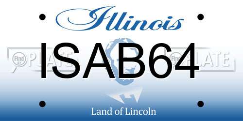 ISAB64 Illinois License Plate