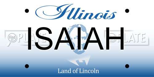ISAIAH Illinois License Plate