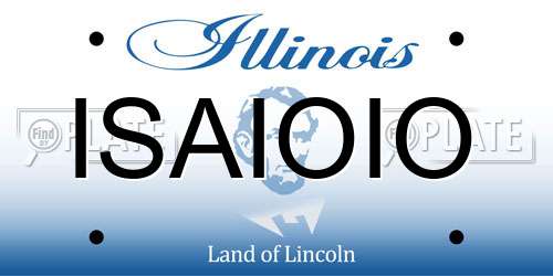 ISAIOIO Illinois License Plate