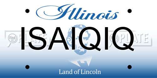 ISAIQIQ Illinois License Plate