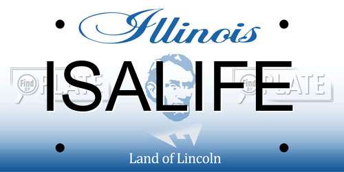 ISALIFE Illinois License Plate