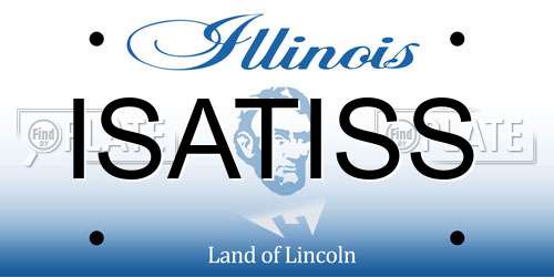 ISATISS Illinois License Plate