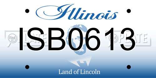 ISB0613 Illinois License Plate