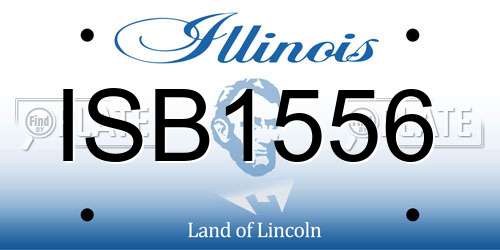 ISB1556 Illinois License Plate