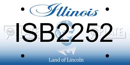 ISB2252 Illinois License Plate