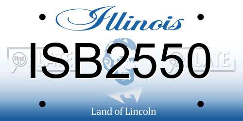 ISB2550 Illinois License Plate