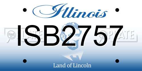 ISB2757 Illinois License Plate