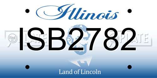 ISB2782 Illinois License Plate