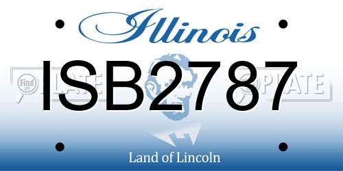 ISB2787 Illinois License Plate