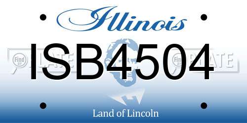 ISB4504 Illinois License Plate