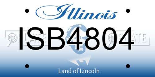 ISB4804 Illinois License Plate