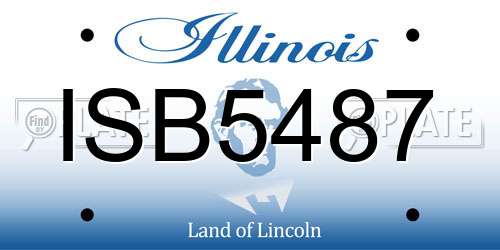ISB5487 Illinois License Plate