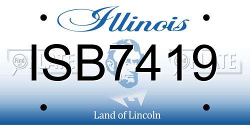ISB7419 Illinois License Plate