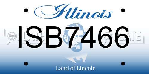 ISB7466 Illinois License Plate