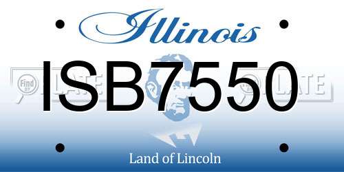 ISB7550 Illinois License Plate