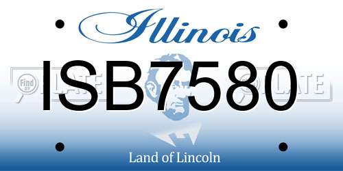 ISB7580 Illinois License Plate