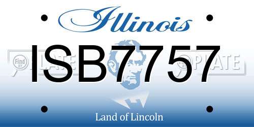 ISB7757 Illinois License Plate