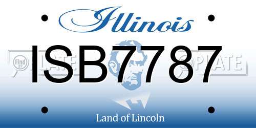 ISB7787 Illinois License Plate