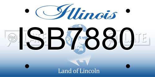 ISB7880 Illinois License Plate