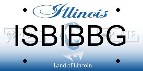 ISBIBBG Illinois License Plate