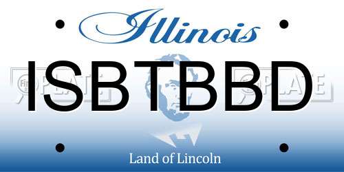 ISBTBBD Illinois License Plate
