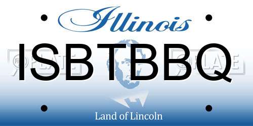 ISBTBBQ Illinois License Plate