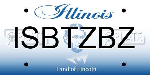ISBTZBZ Illinois License Plate