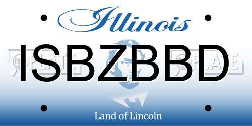 ISBZBBD Illinois License Plate