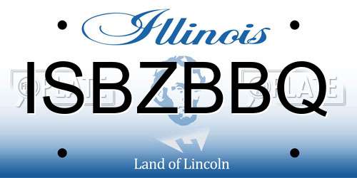 ISBZBBQ Illinois License Plate