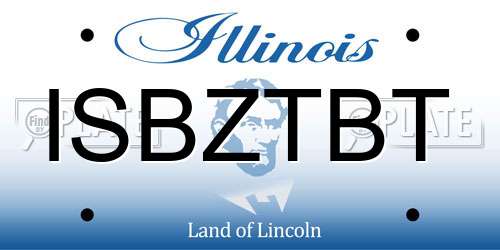 ISBZTBT Illinois License Plate
