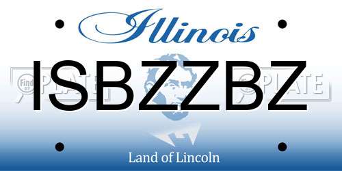 ISBZZBZ Illinois License Plate