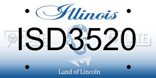 ISD3520 Illinois License Plate