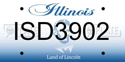 ISD3902 Illinois License Plate