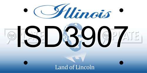ISD3907 Illinois License Plate