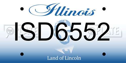 ISD6552 Illinois License Plate