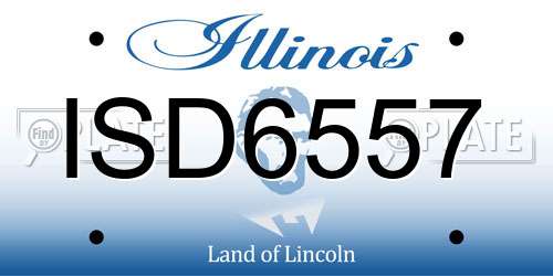 ISD6557 Illinois License Plate