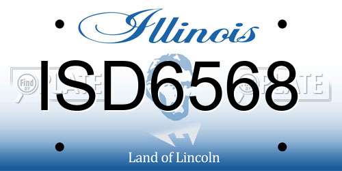 ISD6568 Illinois License Plate