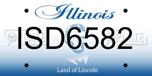 ISD6582 Illinois License Plate