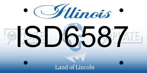 ISD6587 Illinois License Plate