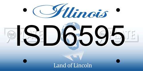 ISD6595 Illinois License Plate