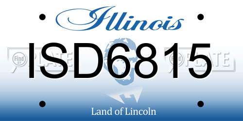 ISD6815 Illinois License Plate