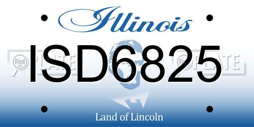 ISD6825 Illinois License Plate