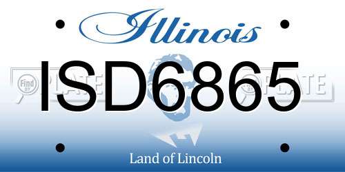 ISD6865 Illinois License Plate