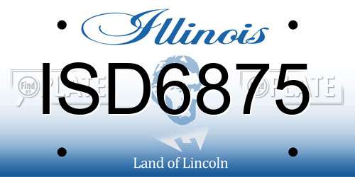 ISD6875 Illinois License Plate