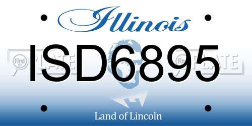 ISD6895 Illinois License Plate