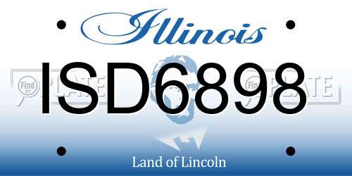ISD6898 Illinois License Plate