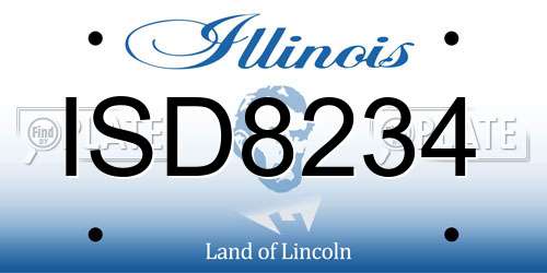 ISD8234 Illinois License Plate